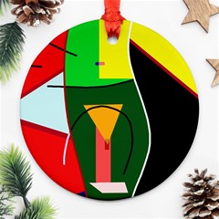 Abstract Lady Ornament (round) 