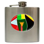 Abstract lady Hip Flask (6 oz) Front