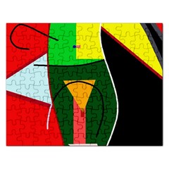 Abstract Lady Rectangular Jigsaw Puzzl