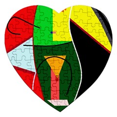 Abstract Lady Jigsaw Puzzle (heart)