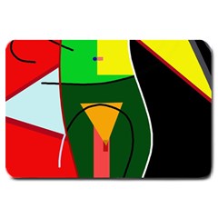 Abstract Lady Large Doormat 