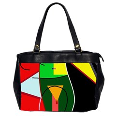 Abstract Lady Office Handbags (2 Sides) 