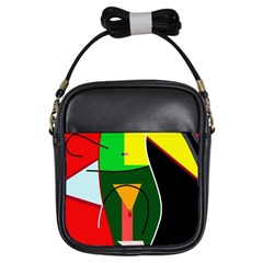 Abstract Lady Girls Sling Bags