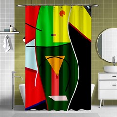 Abstract Lady Shower Curtain 48  X 72  (small) 