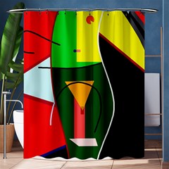 Abstract Lady Shower Curtain 60  X 72  (medium) 