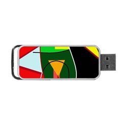 Abstract Lady Portable Usb Flash (two Sides) by Valentinaart