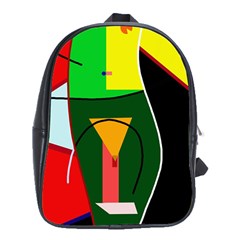 Abstract Lady School Bags (xl)  by Valentinaart