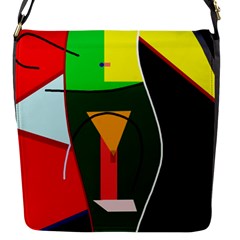 Abstract Lady Flap Messenger Bag (s)