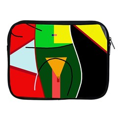 Abstract Lady Apple Ipad 2/3/4 Zipper Cases