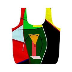 Abstract Lady Full Print Recycle Bags (m) 