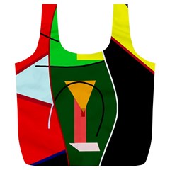 Abstract Lady Full Print Recycle Bags (l)  by Valentinaart