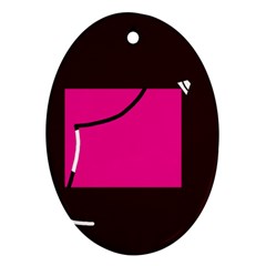 Pink Square  Ornament (oval) 