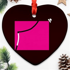 Pink Square  Ornament (heart)  by Valentinaart