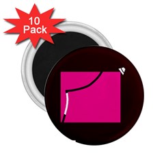 Pink Square  2 25  Magnets (10 Pack) 