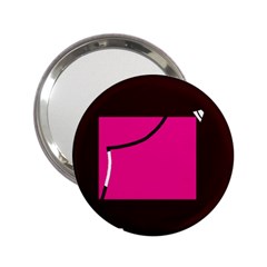 Pink Square  2 25  Handbag Mirrors