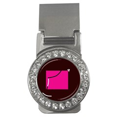 Pink Square  Money Clips (cz)  by Valentinaart