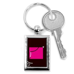 Pink Square  Key Chains (rectangle) 