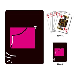 Pink Square  Playing Card by Valentinaart