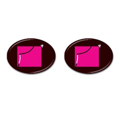 Pink Square  Cufflinks (oval) by Valentinaart