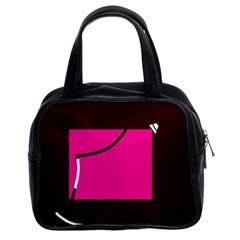 Pink Square  Classic Handbags (2 Sides)