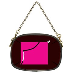 Pink Square  Chain Purses (one Side) 