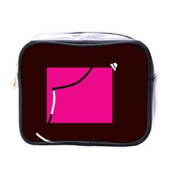 Pink Square  Mini Toiletries Bags by Valentinaart