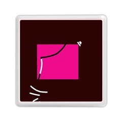 Pink Square  Memory Card Reader (square) 