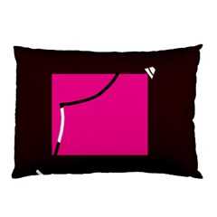 Pink Square  Pillow Case (two Sides) by Valentinaart