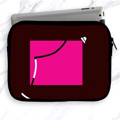 Pink Square  Apple Ipad 2/3/4 Zipper Cases by Valentinaart