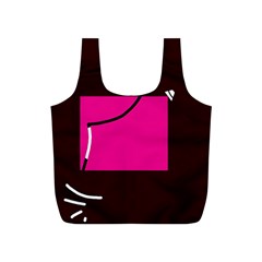 Pink Square  Full Print Recycle Bags (s) 