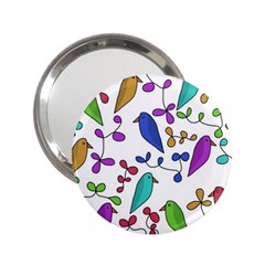 Birds And Flowers 2 25  Handbag Mirrors