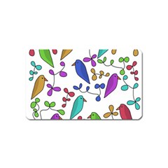 Birds And Flowers Magnet (name Card)