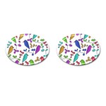 Birds and flowers Cufflinks (Oval) Front(Pair)