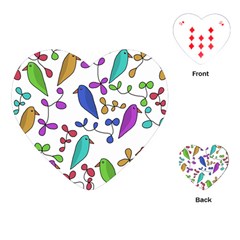 Birds And Flowers Playing Cards (heart) 