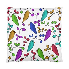 Birds And Flowers Standard Cushion Case (two Sides) by Valentinaart