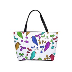 Birds And Flowers Shoulder Handbags