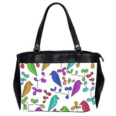 Birds And Flowers Office Handbags (2 Sides) 