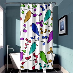 Birds And Flowers Shower Curtain 36  X 72  (stall) 