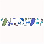 Birds and flowers - blue Small Bar Mats 24 x4  Bar Mat