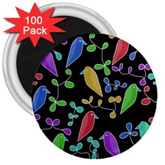 Birds And Flowers 2 3  Magnets (100 Pack)