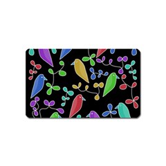 Birds And Flowers 2 Magnet (name Card)