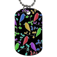 Birds And Flowers 2 Dog Tag (two Sides)