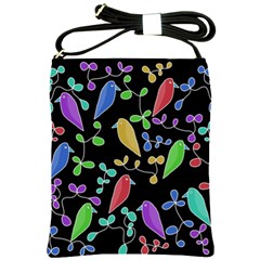 Birds And Flowers 2 Shoulder Sling Bags