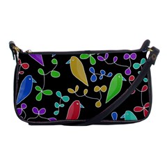 Birds And Flowers 2 Shoulder Clutch Bags