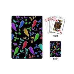 Birds And Flowers 2 Playing Cards (mini)  by Valentinaart