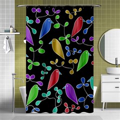 Birds And Flowers 2 Shower Curtain 48  X 72  (small) 