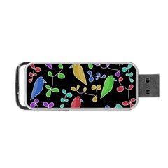 Birds And Flowers 2 Portable Usb Flash (one Side)