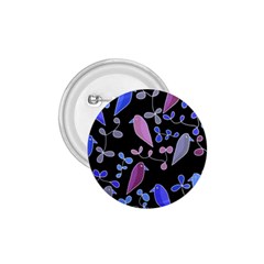 Flowers And Birds - Blue And Purple 1 75  Buttons