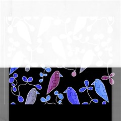 Flowers And Birds - Blue And Purple Rectangular Jigsaw Puzzl by Valentinaart