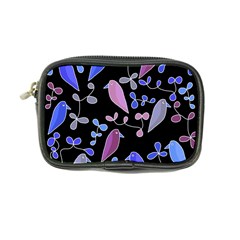 Flowers And Birds - Blue And Purple Coin Purse